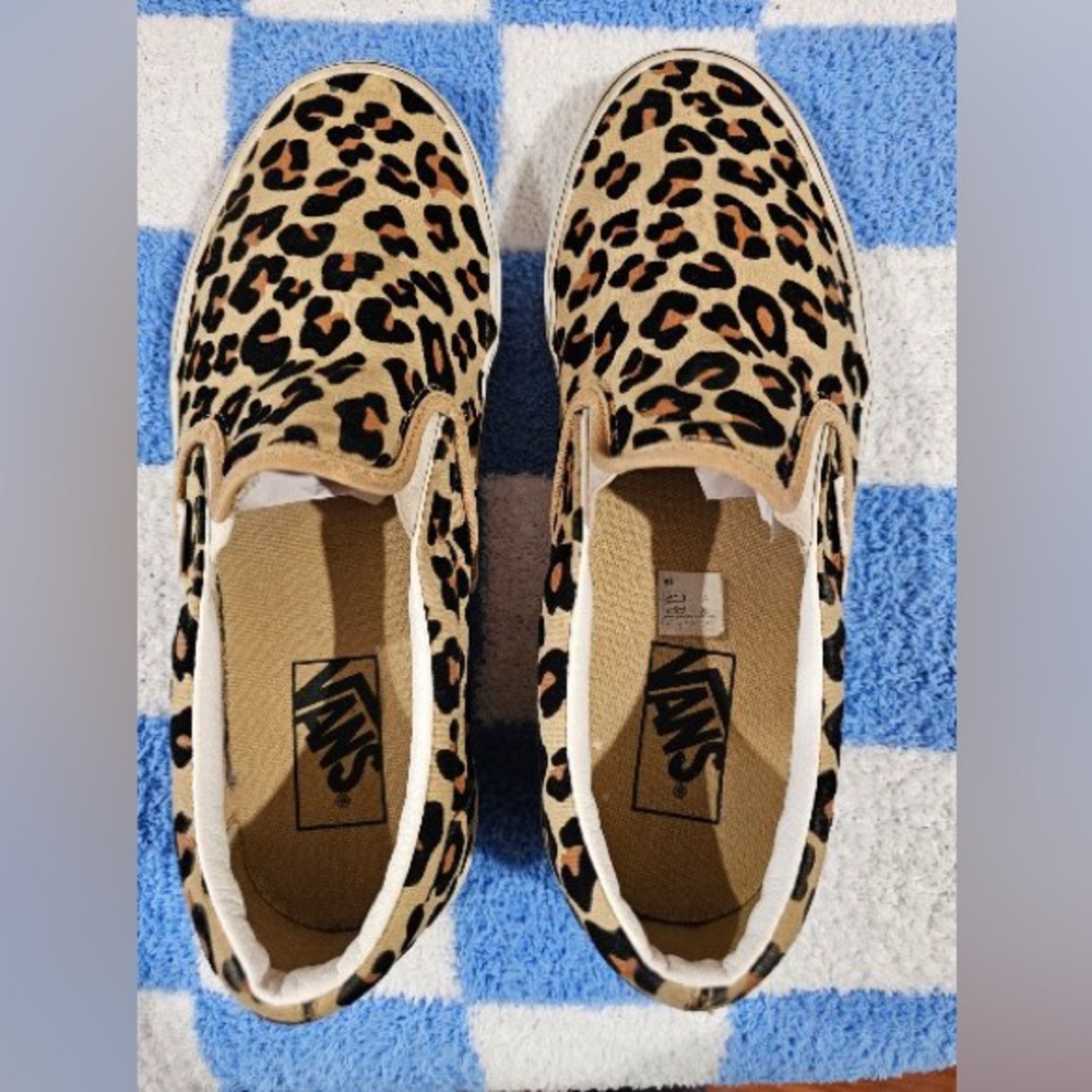 Vans Leopard Print Slip-On Shoes